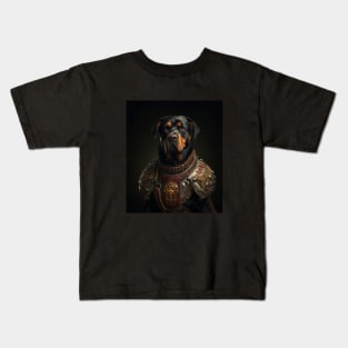 Valiant Rottweiler - Medieval German Knight Kids T-Shirt